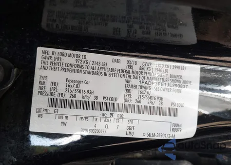 2018 Ford Focus Se from USA, damaged, VIN 1FADP3FE1JL290837